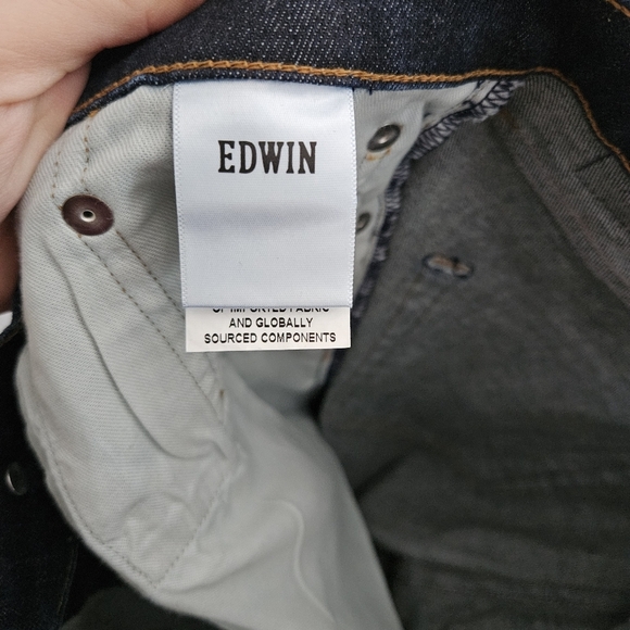 Edwin Jeans Jace Straight Cooper Blue Denim Casual Neutral Classic Medium - Picture 11 of 14